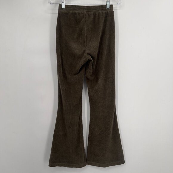 Aerie Olive Green Corduroy Flare Pants XS - Picture 3 of 9
